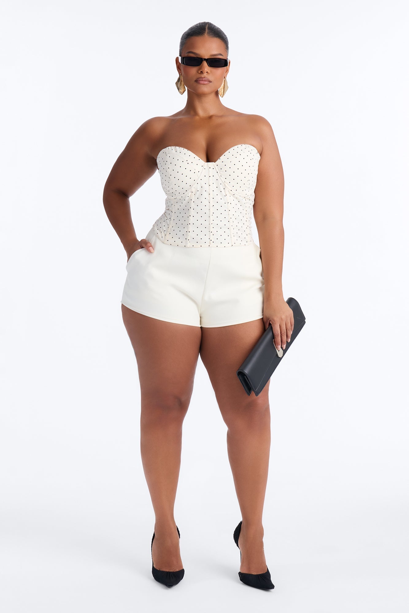 Lexi Linen Low Rise Micro Mini Short - White