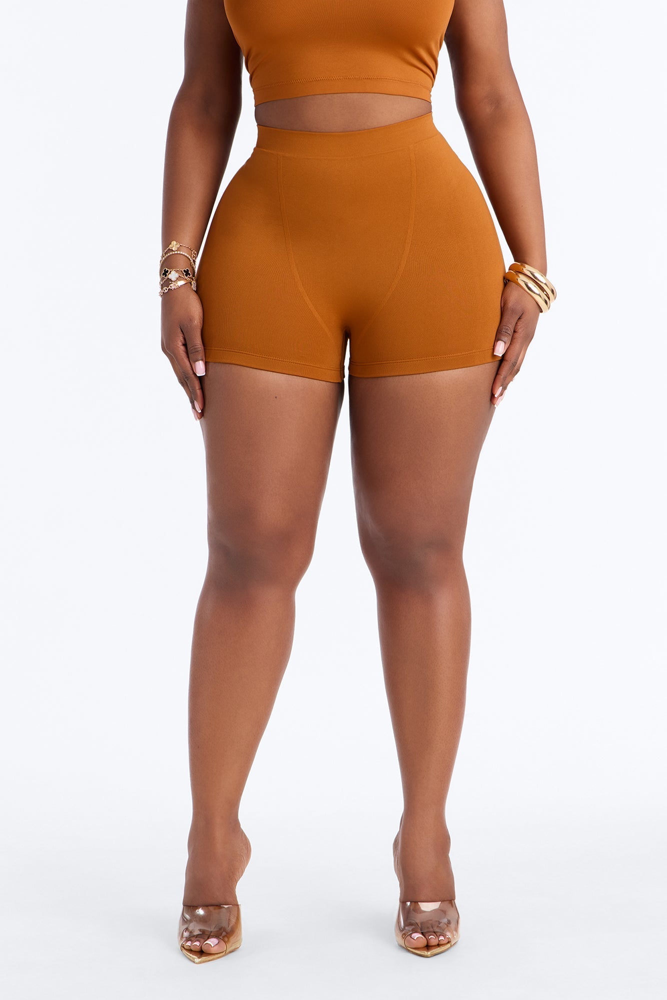 Seamless Smooth Double Lined Micro Hot Short - Copper