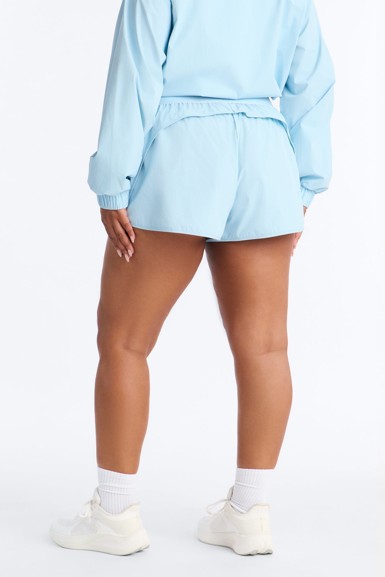 Alora Windbreaker Lounge Short - Light Blue