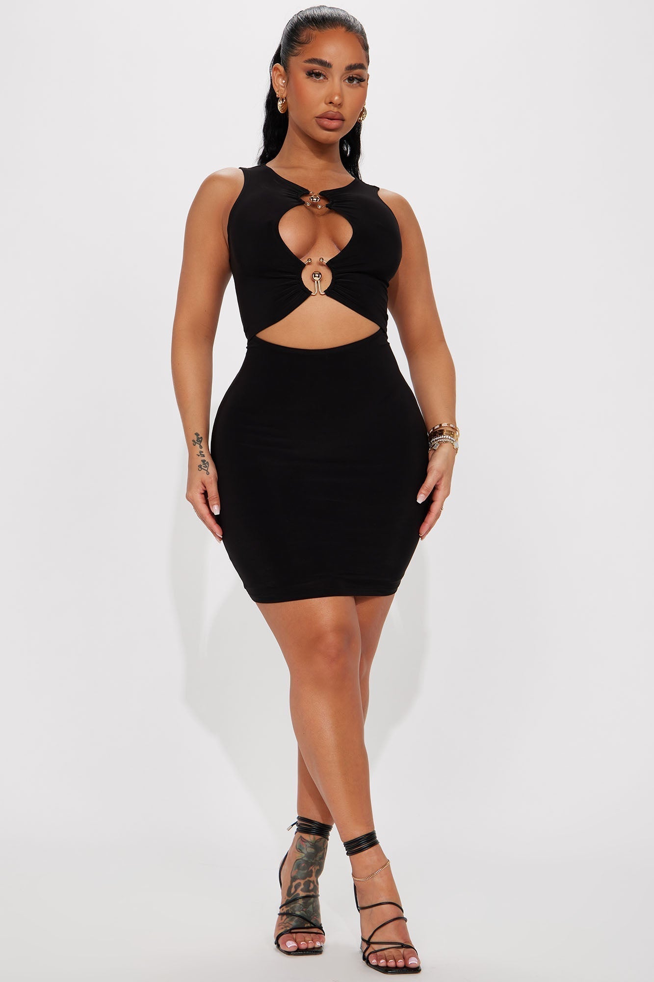 Gabbi Cut Out Mini Dress - Black