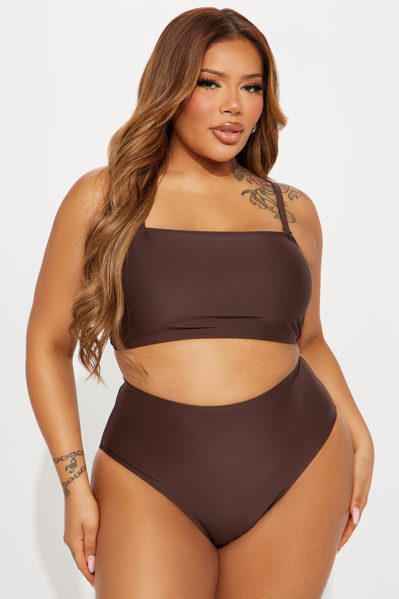 Maui Mix And Match High Rise Bikini Bottom - Chocolate