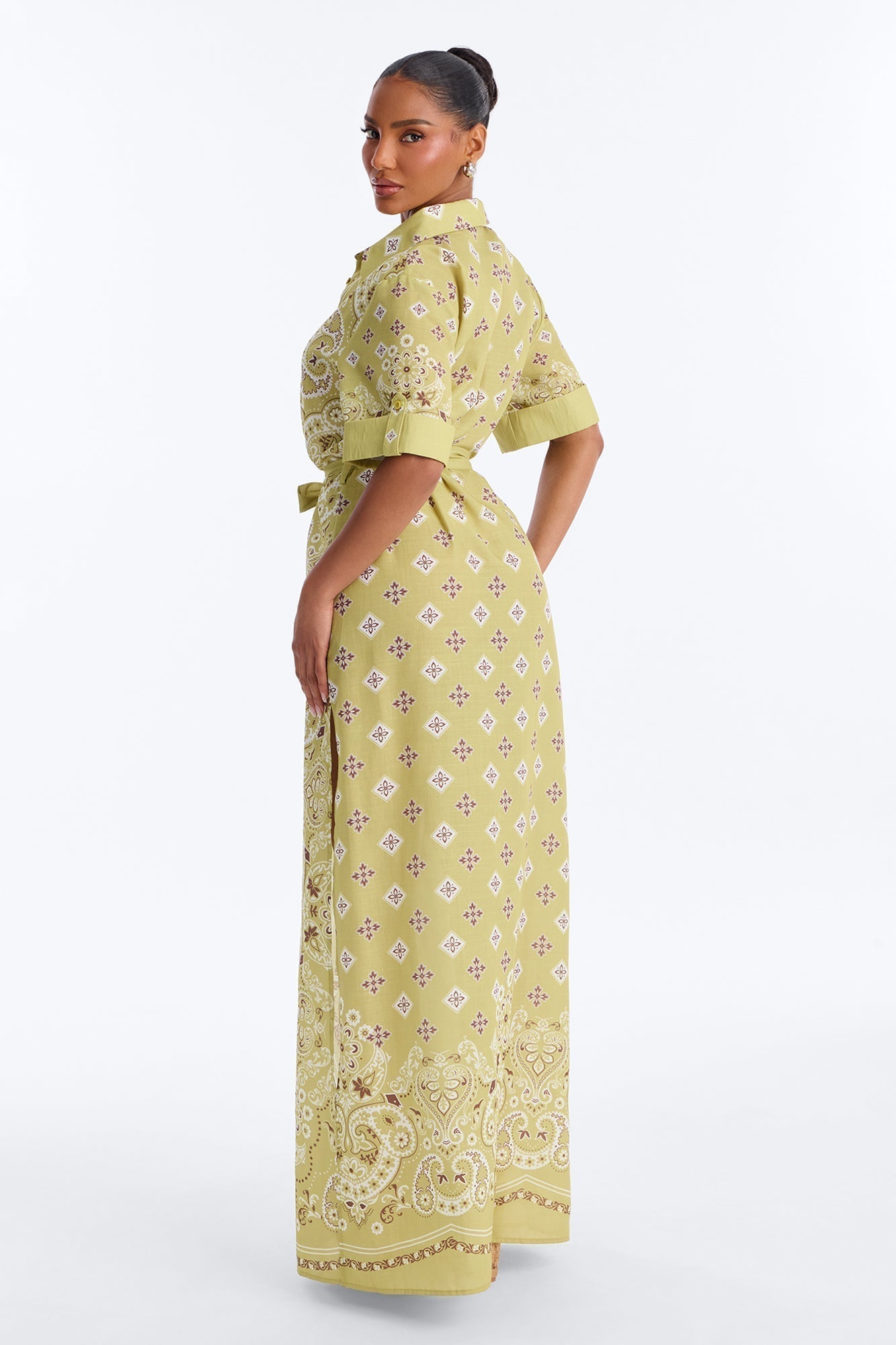 Coastal Mindset Paisley Maxi Dress - Green/combo