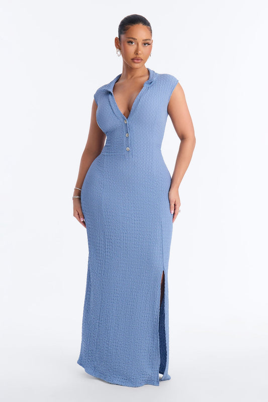 Forever A Classic Maxi Dress - Blue