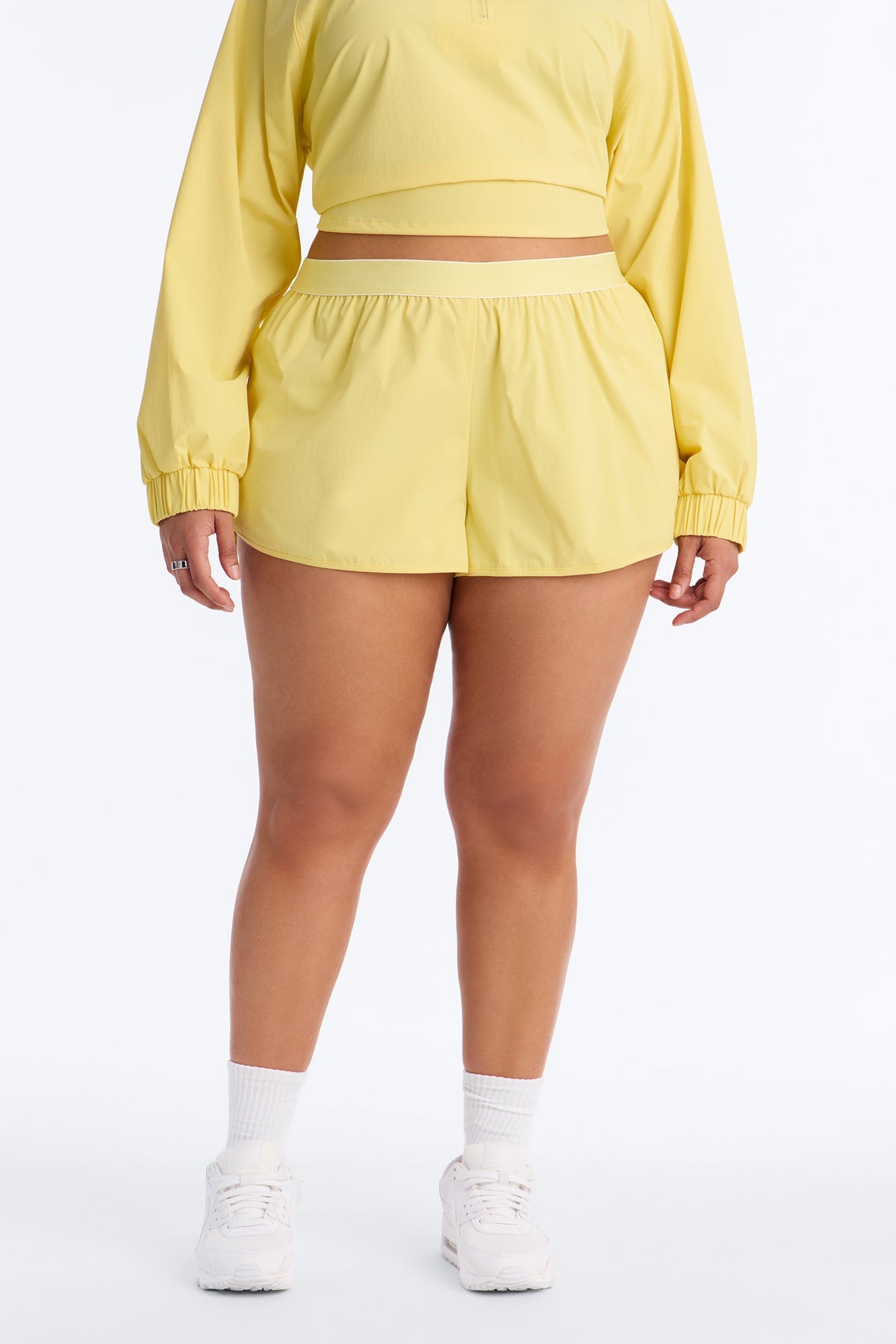 Alora Windbreaker Lounge Short - Yellow