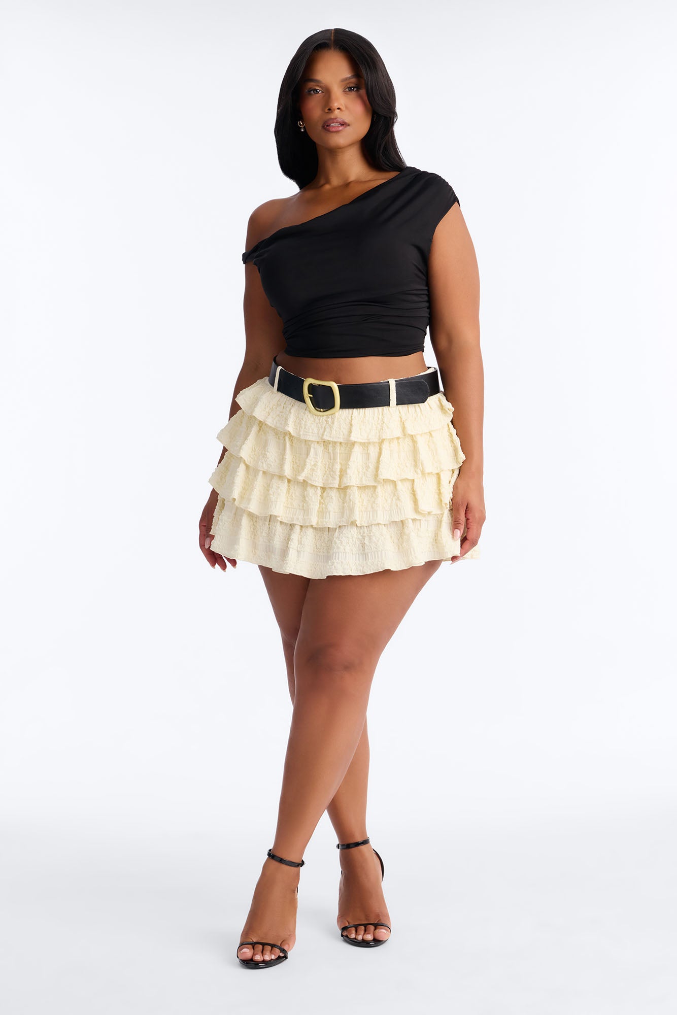 Hard To Forget Belted Bloomer Skort - Ivory