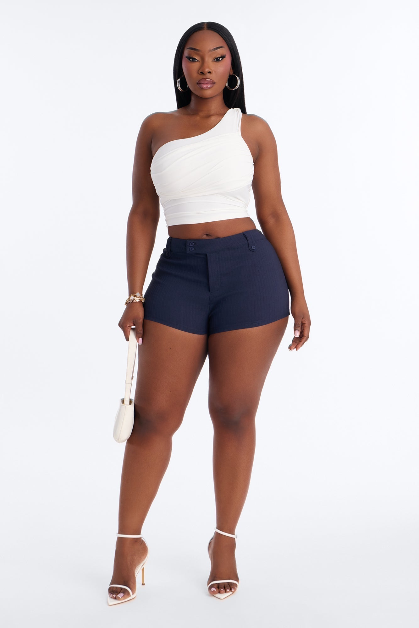 Sail Away Twill Low Rise Micro Short - Navy
