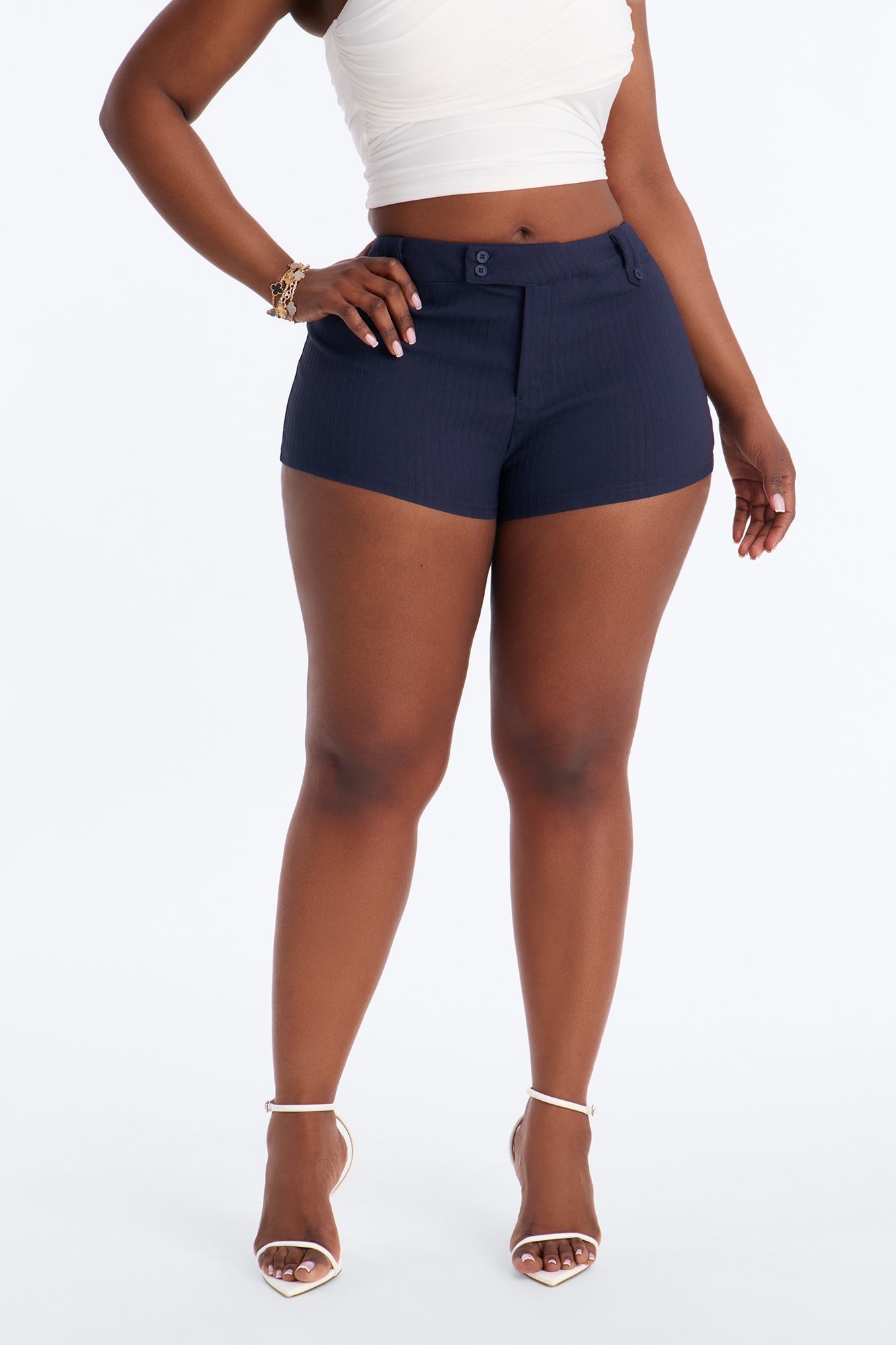 Sail Away Twill Low Rise Micro Short - Navy