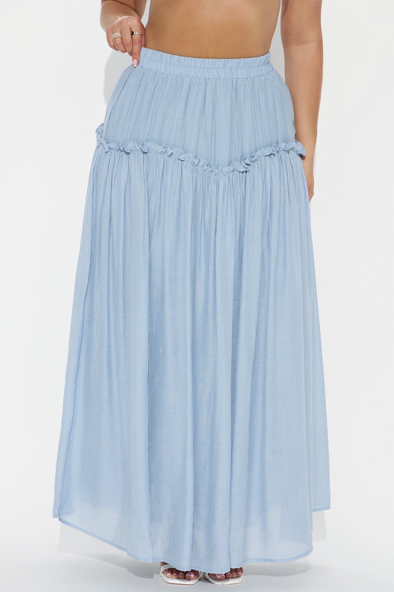 Lily Maxi Skirt - Light Blue