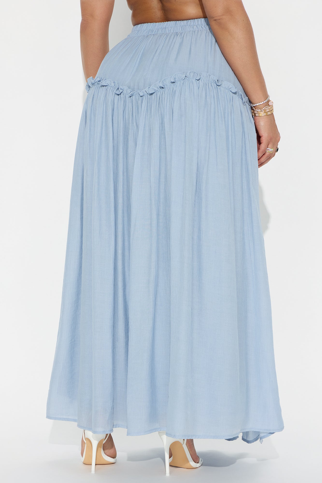 Lily Maxi Skirt - Light Blue