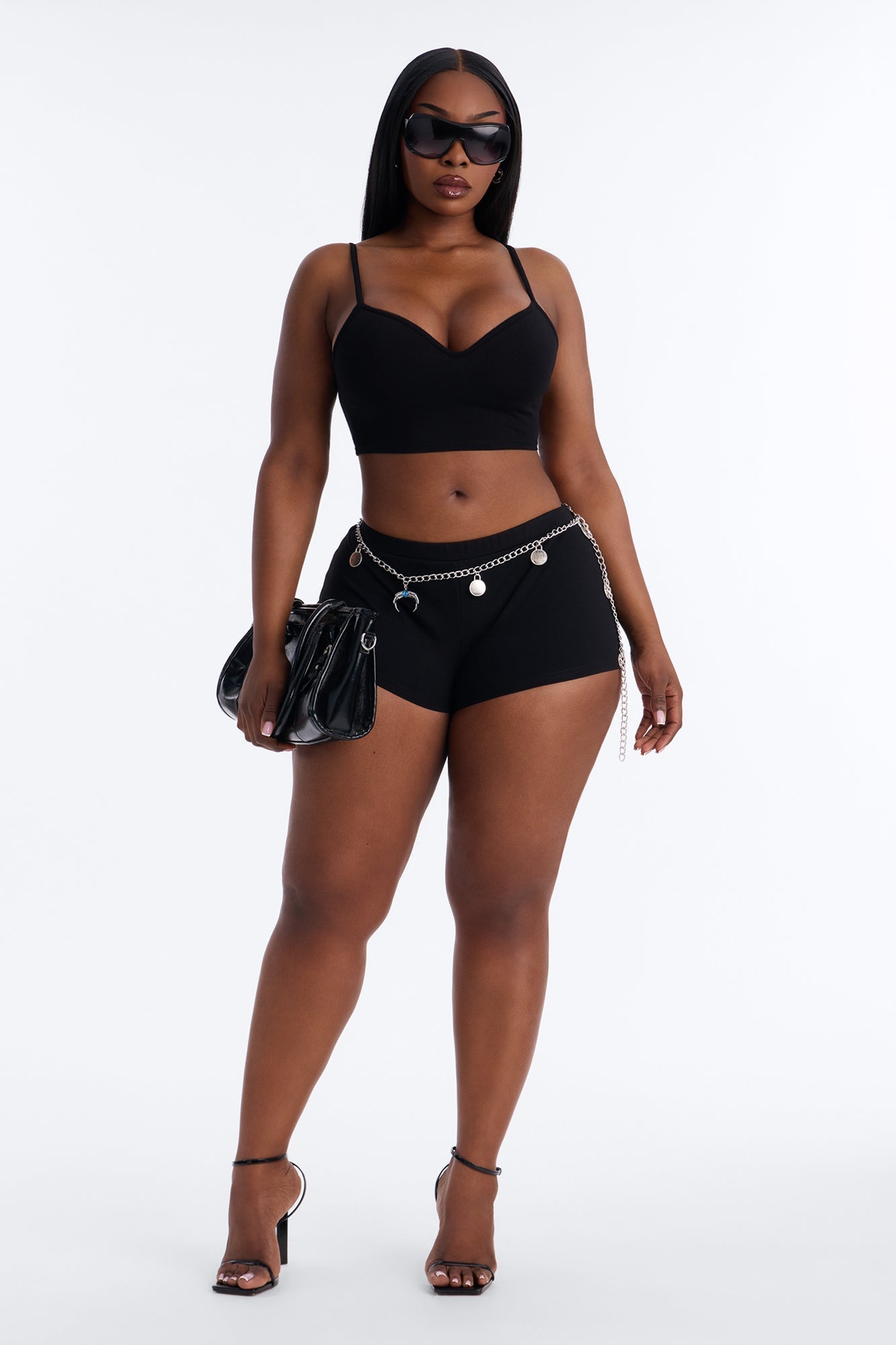 Desert Daze Charm Belt Micro Short - Black
