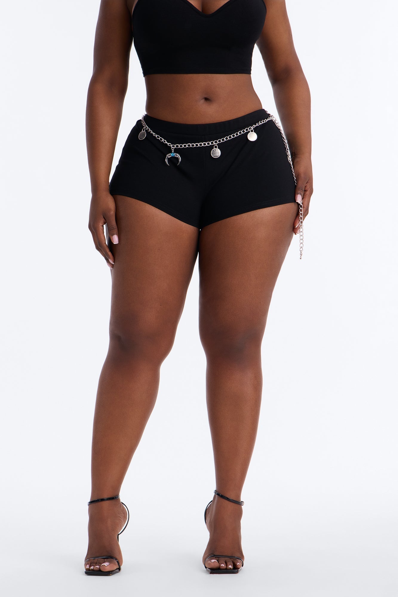 Desert Daze Charm Belt Micro Short - Black