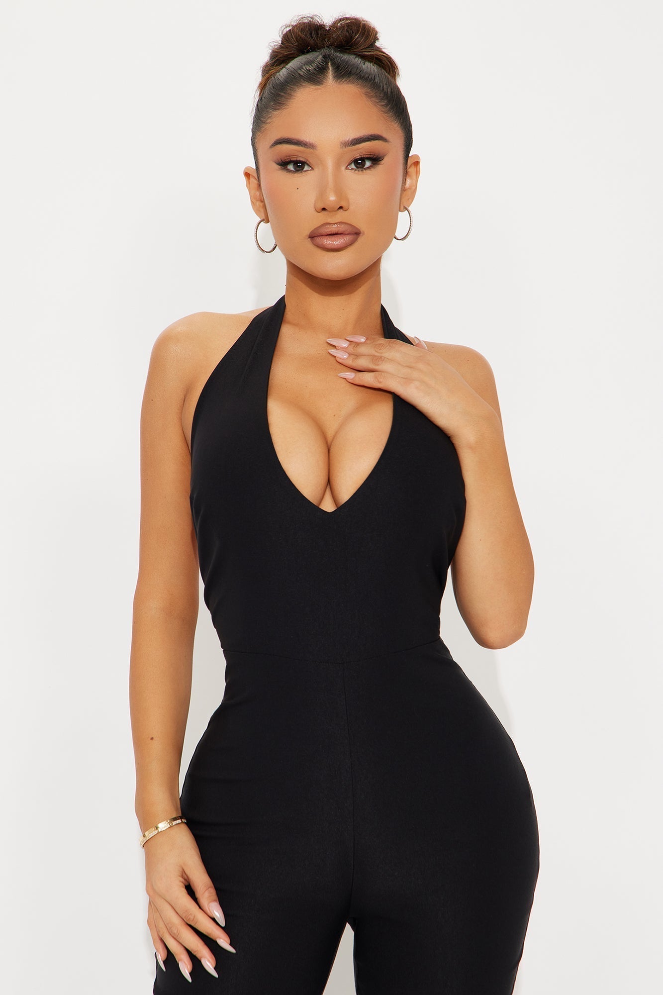 Crossed Your Mind Capri Jumpsuit - Black