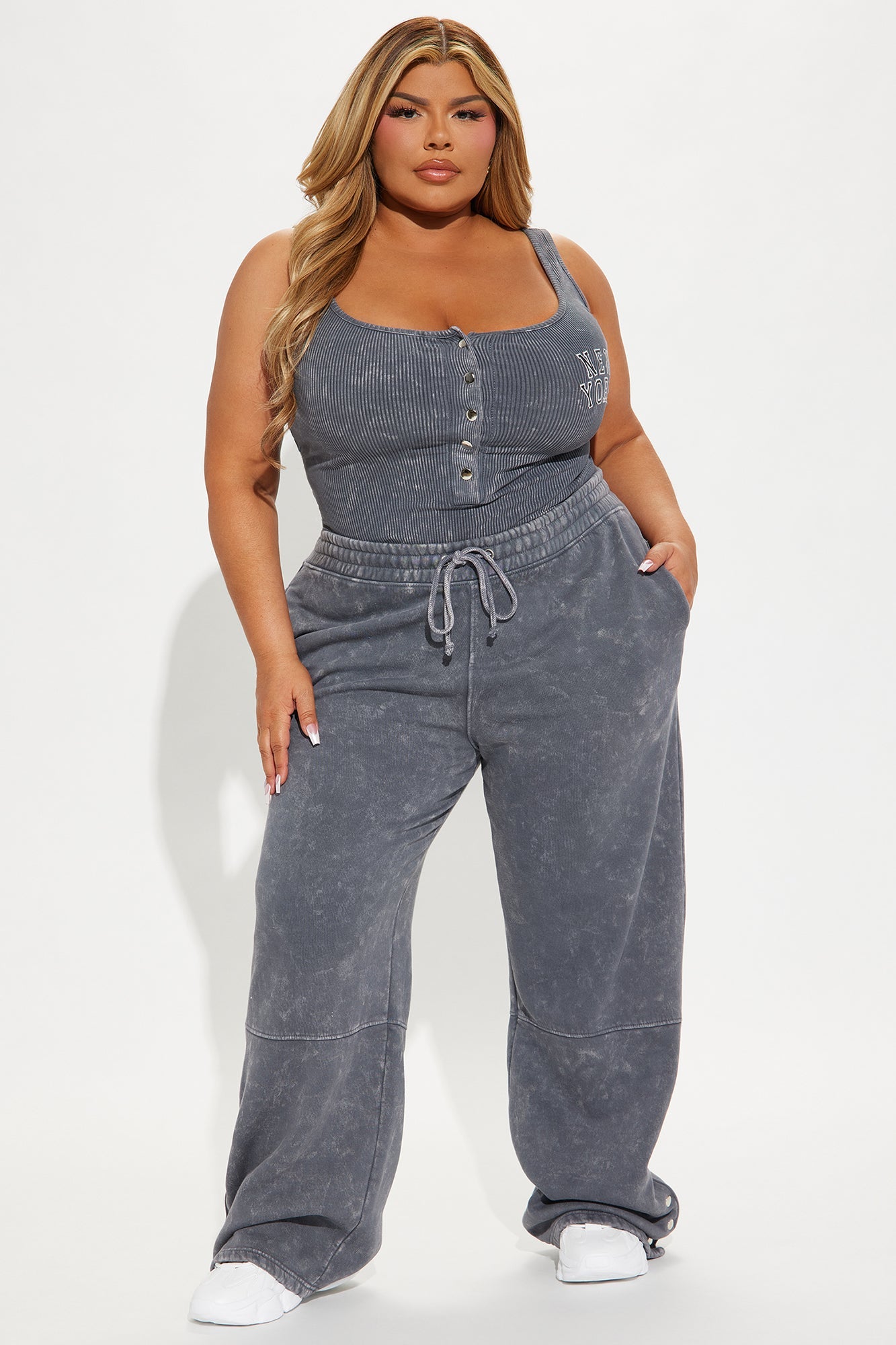 New York Washed Sweatpant - Charcoal