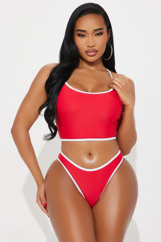 Honolulu Tankini 2 Piece Bikini - Red