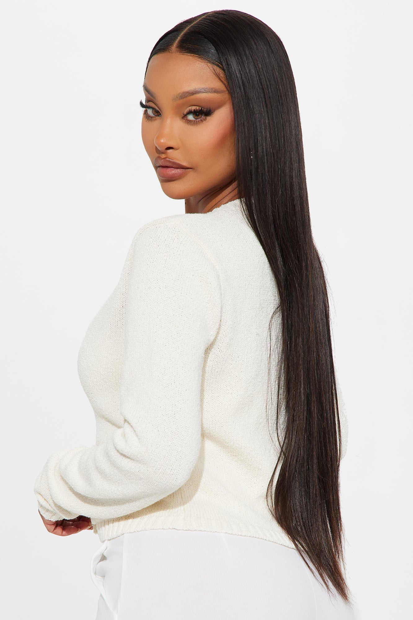 Professionally Chic Cardigan Sweater - Cream