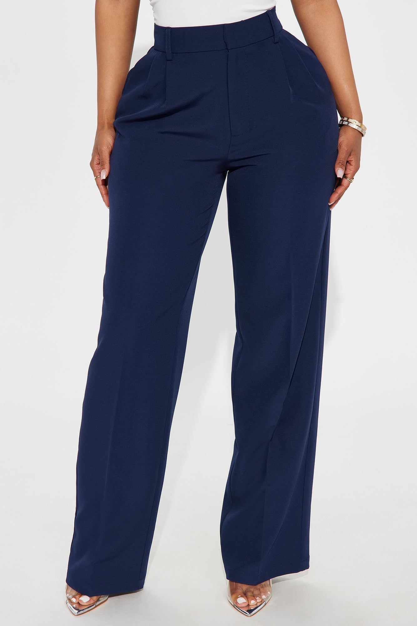 Kendall High Rise Trouser Pant - Navy