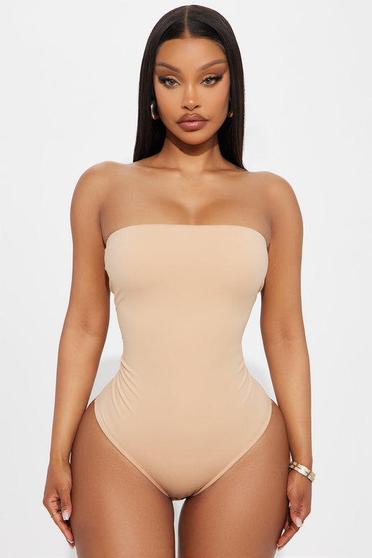 Alli Double Lined Strapless Bodysuit - Nude