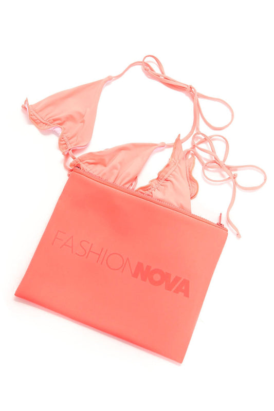 Fashion Nova Waterproof Bikini Swim Bag - Melon