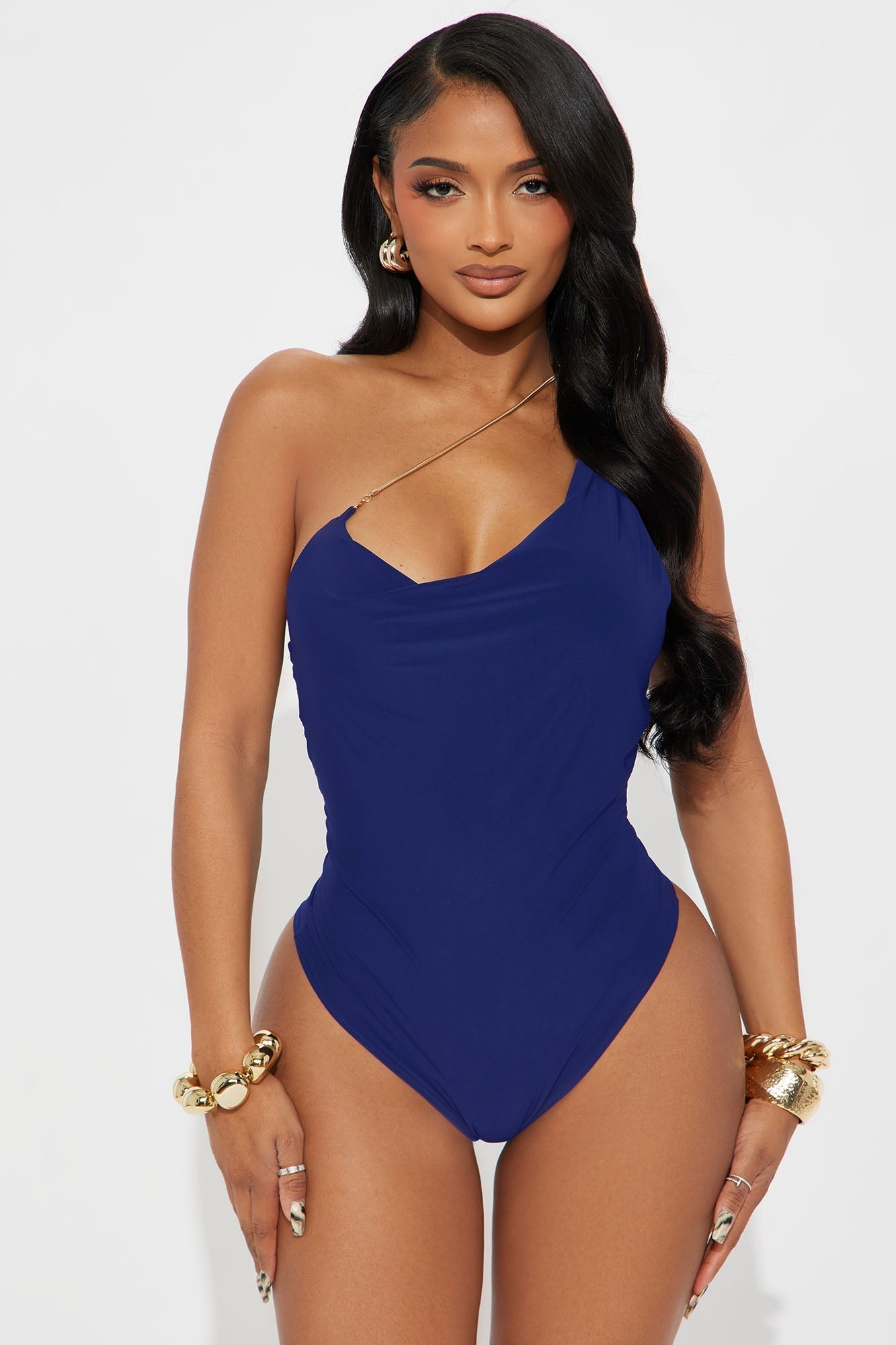 Wren One Shoulder Bodysuit - Royal