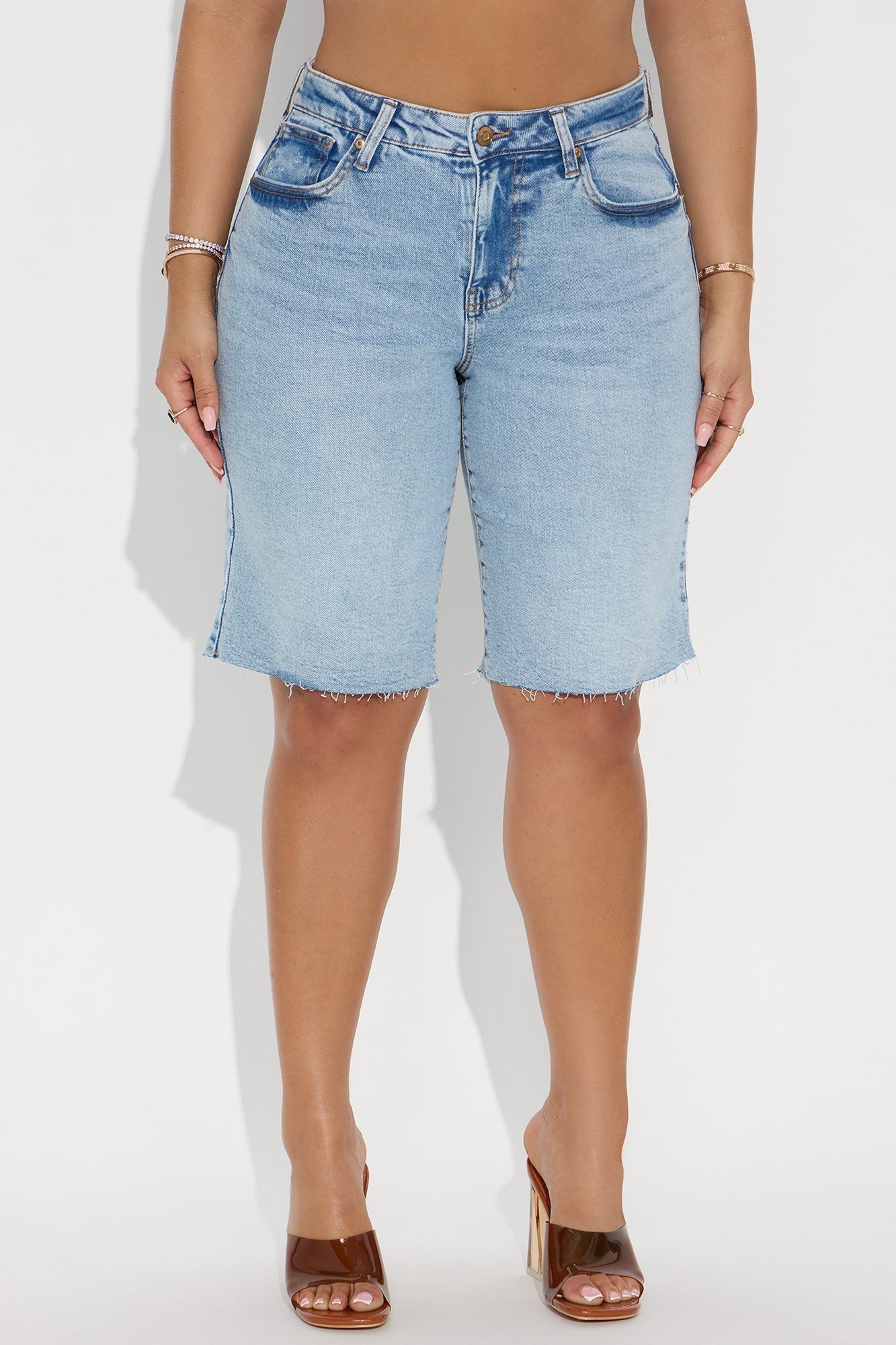 Boardwalker Bermuda Denim Shorts - Light Wash