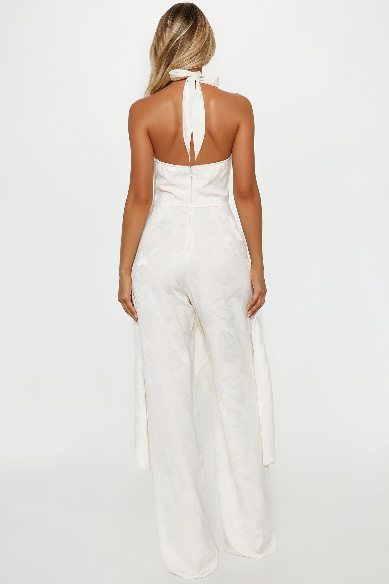 Take Me With You Satin Jumpsuit - Champagne