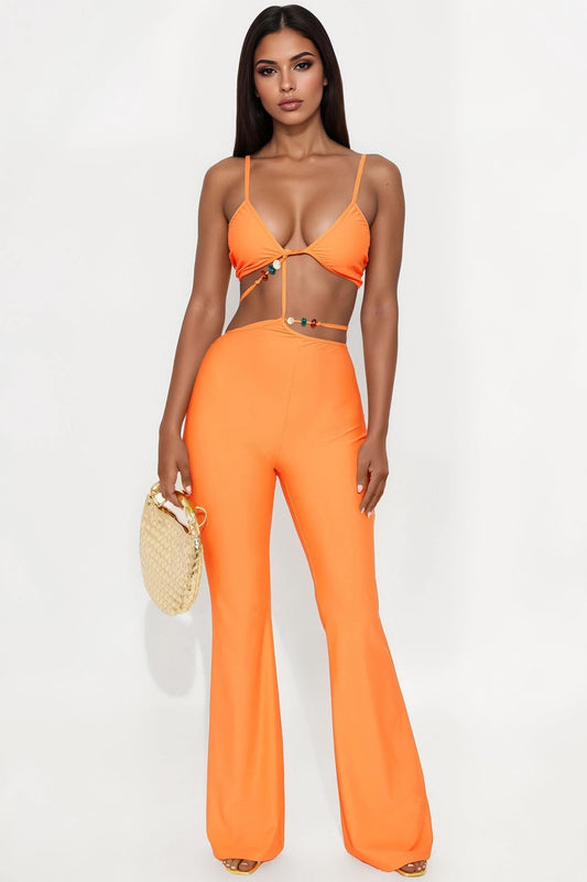 Santorini Sunset Jumpsuit - Orange