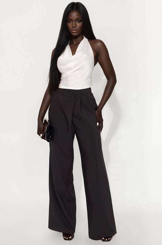 Eyes On The Prize Halter Jumpsuit - Black/combo