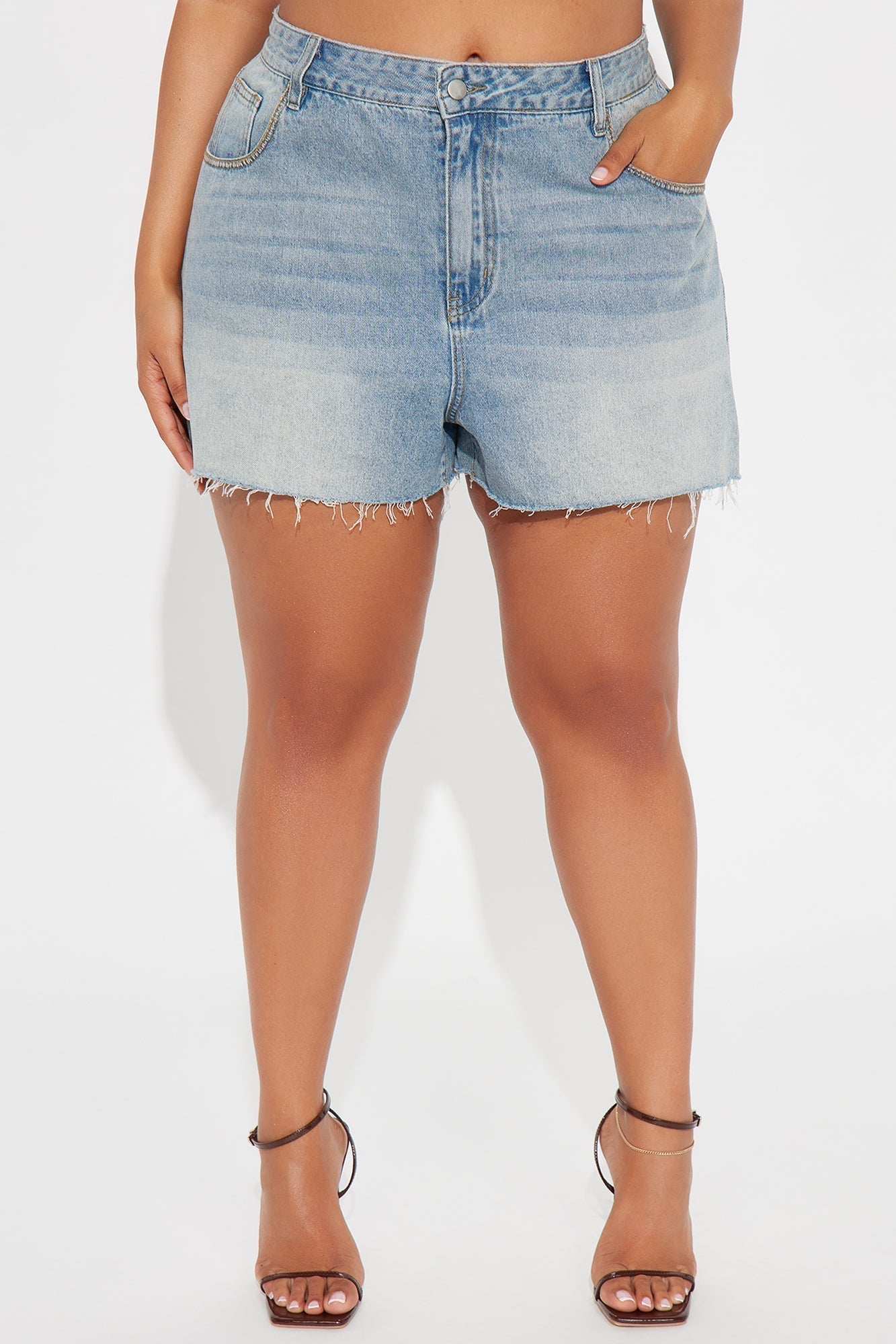 Beach House A-Line Denim Shorts - Medium Wash