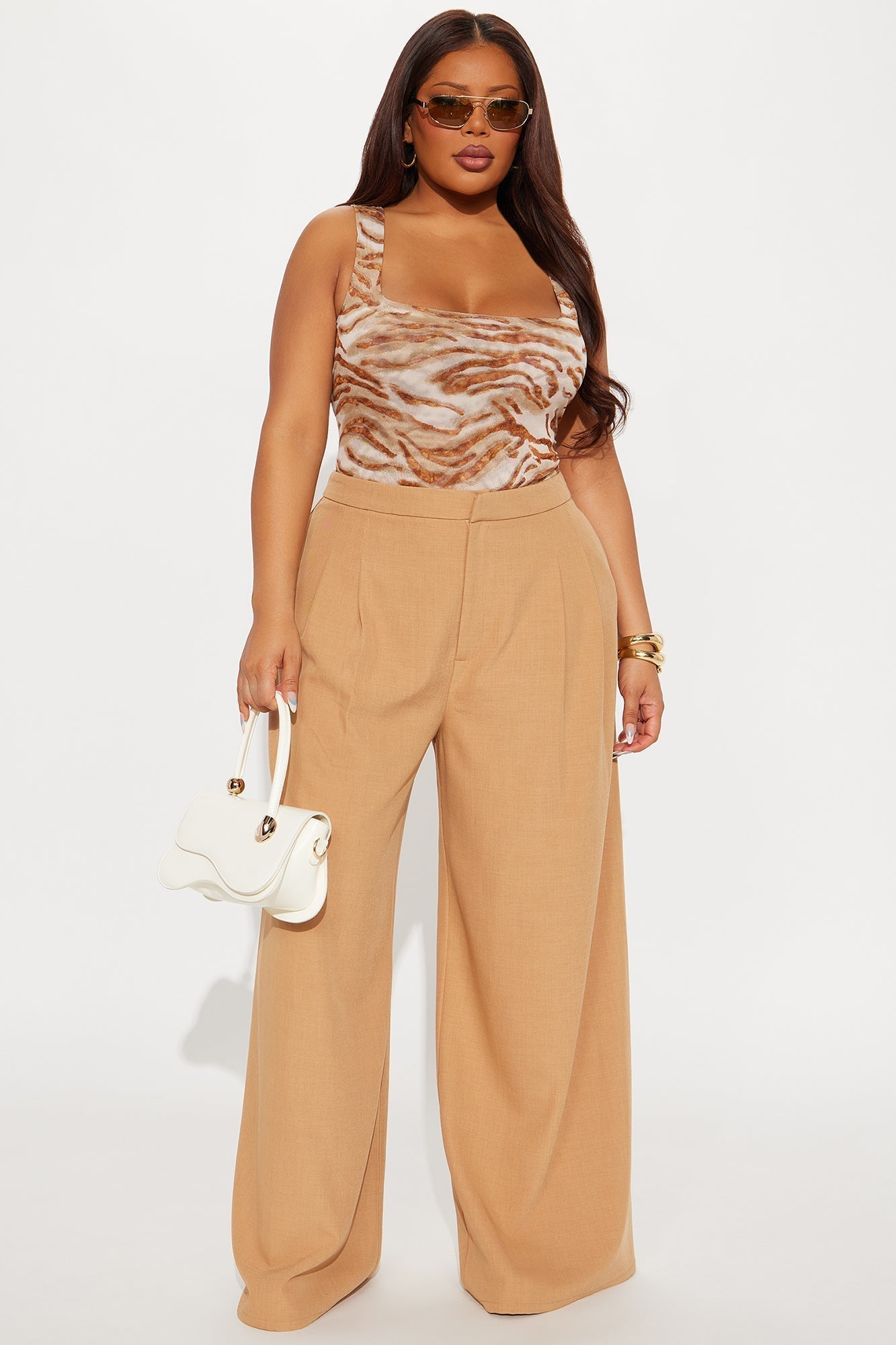 Eye Of The Tiger Mesh Bodysuit - Brown/combo