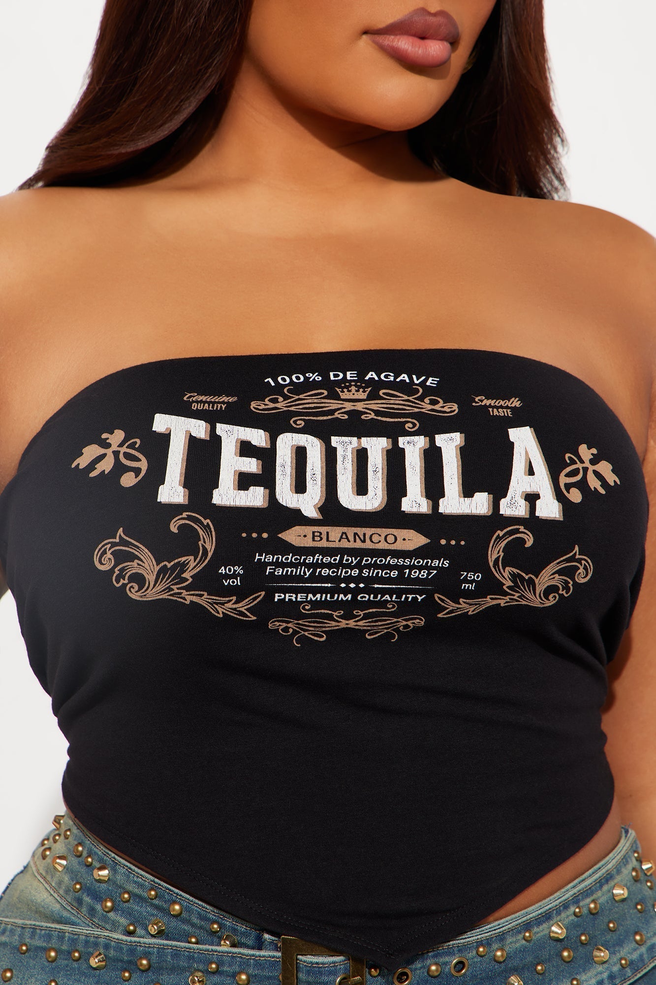Tequila Mami Tube Top - Black