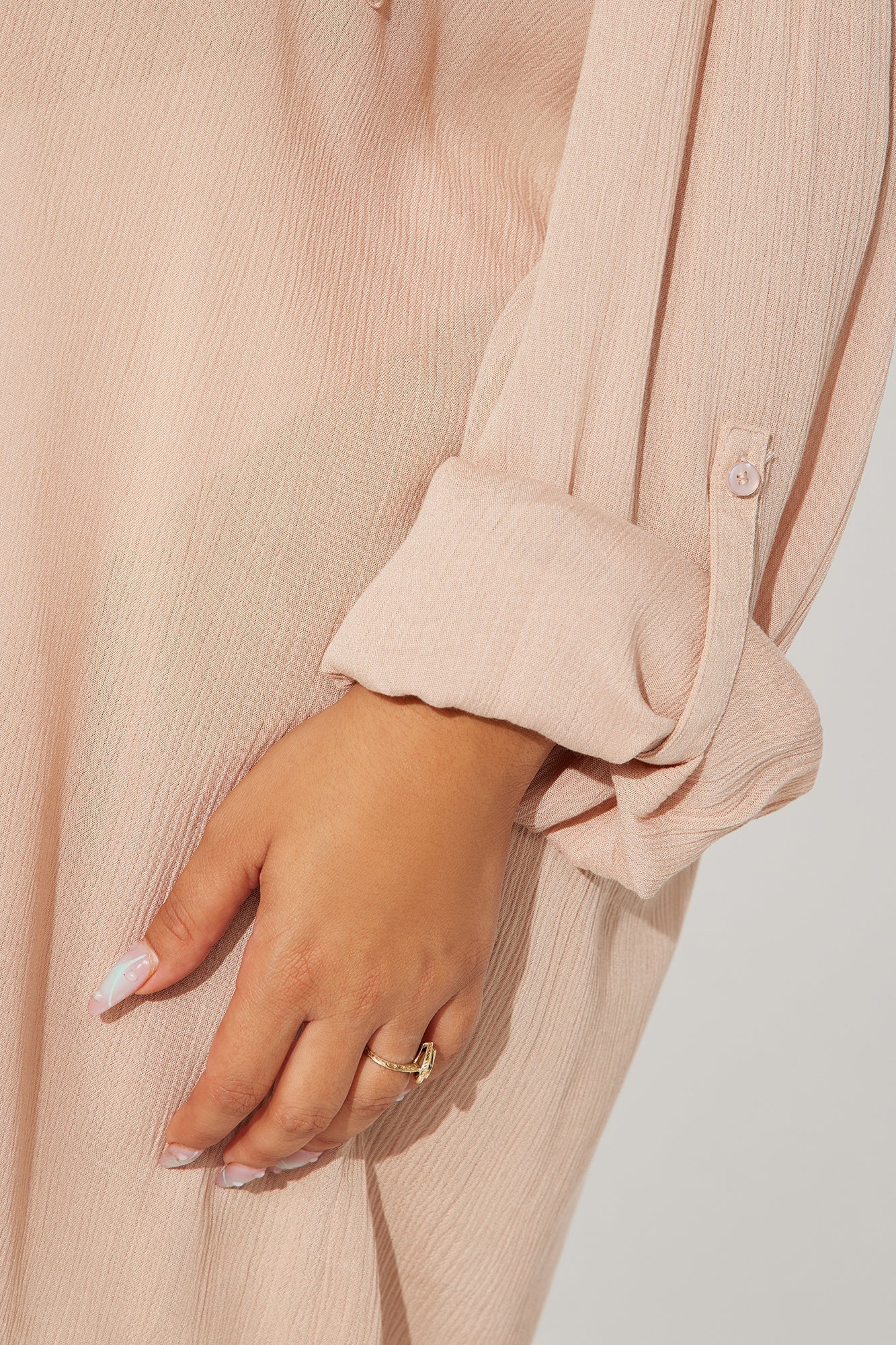 Breezy Nights Linen Pocket Cover Up Shirt - Tan