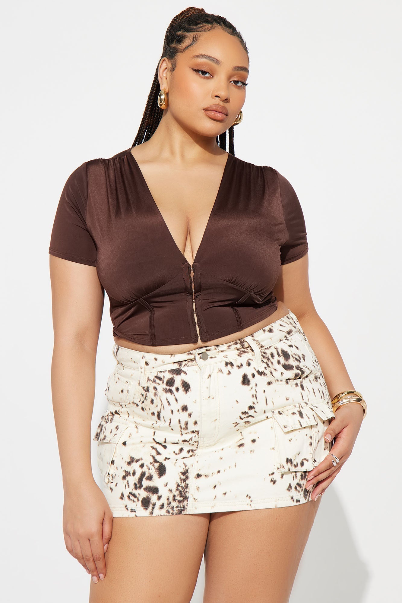 Taya Corset Top - Brown