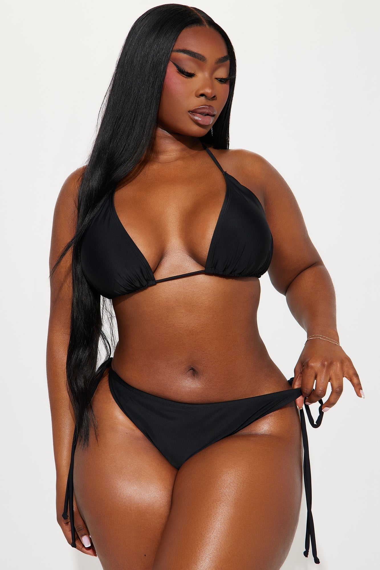What A Beach Tiny Bikini Set - Black