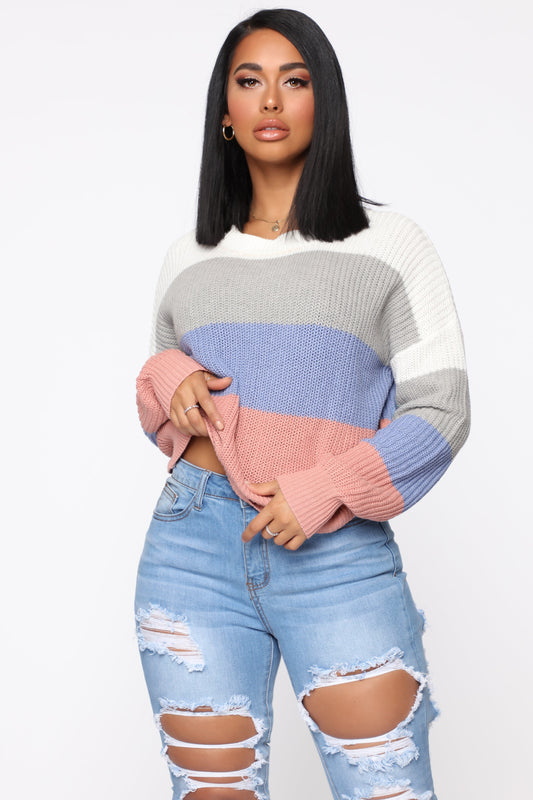 On The Way Sweater - Ivory/combo