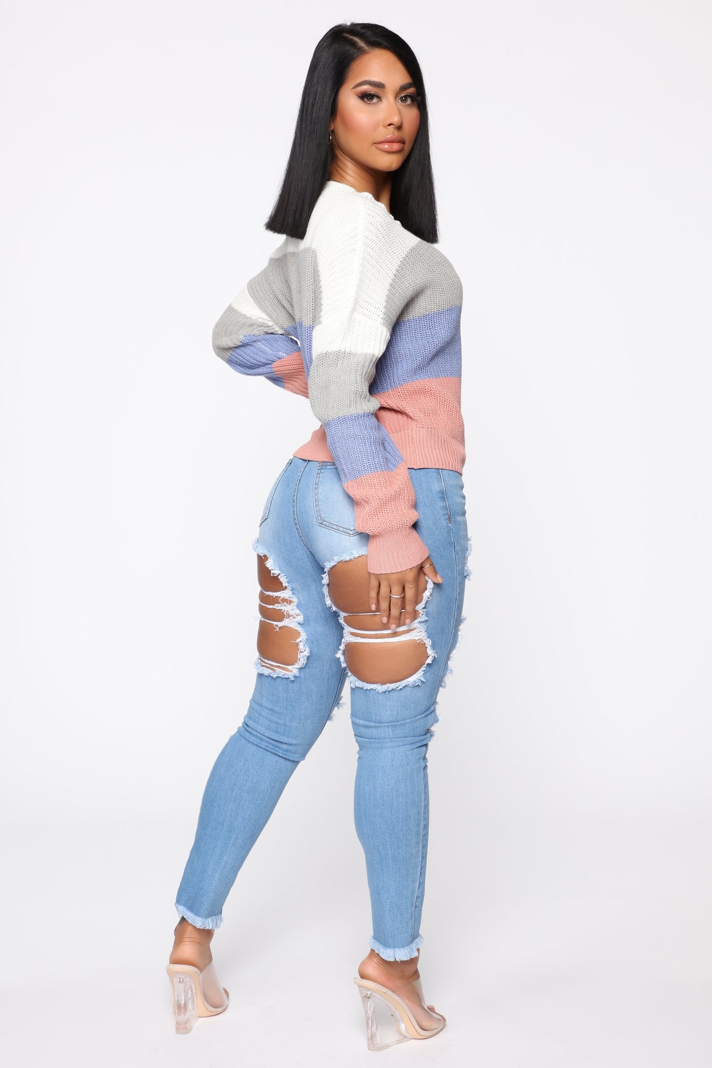 On The Way Sweater - Ivory/combo