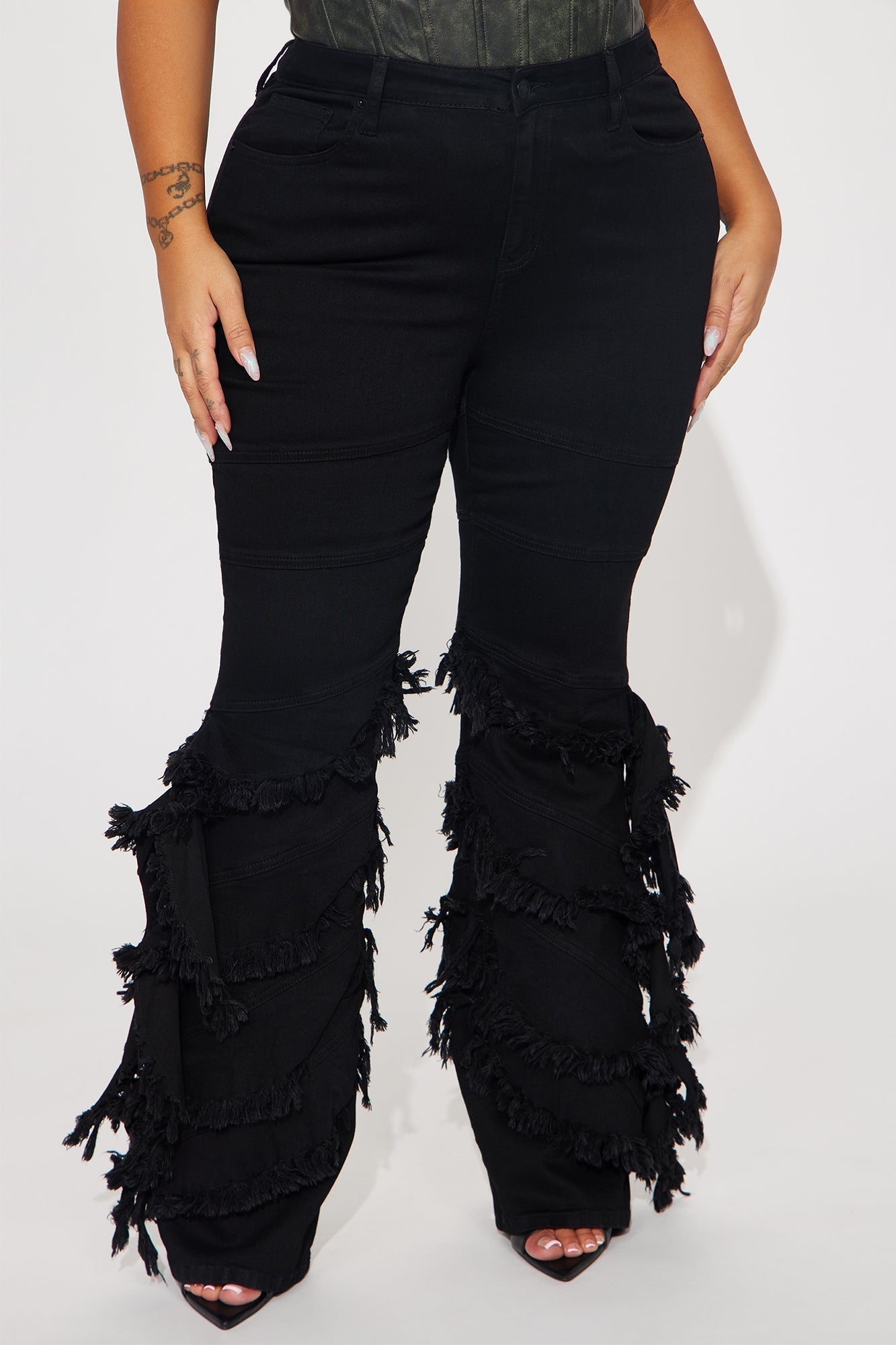 Making A Connection Stretch Bootcut Jeans - Black