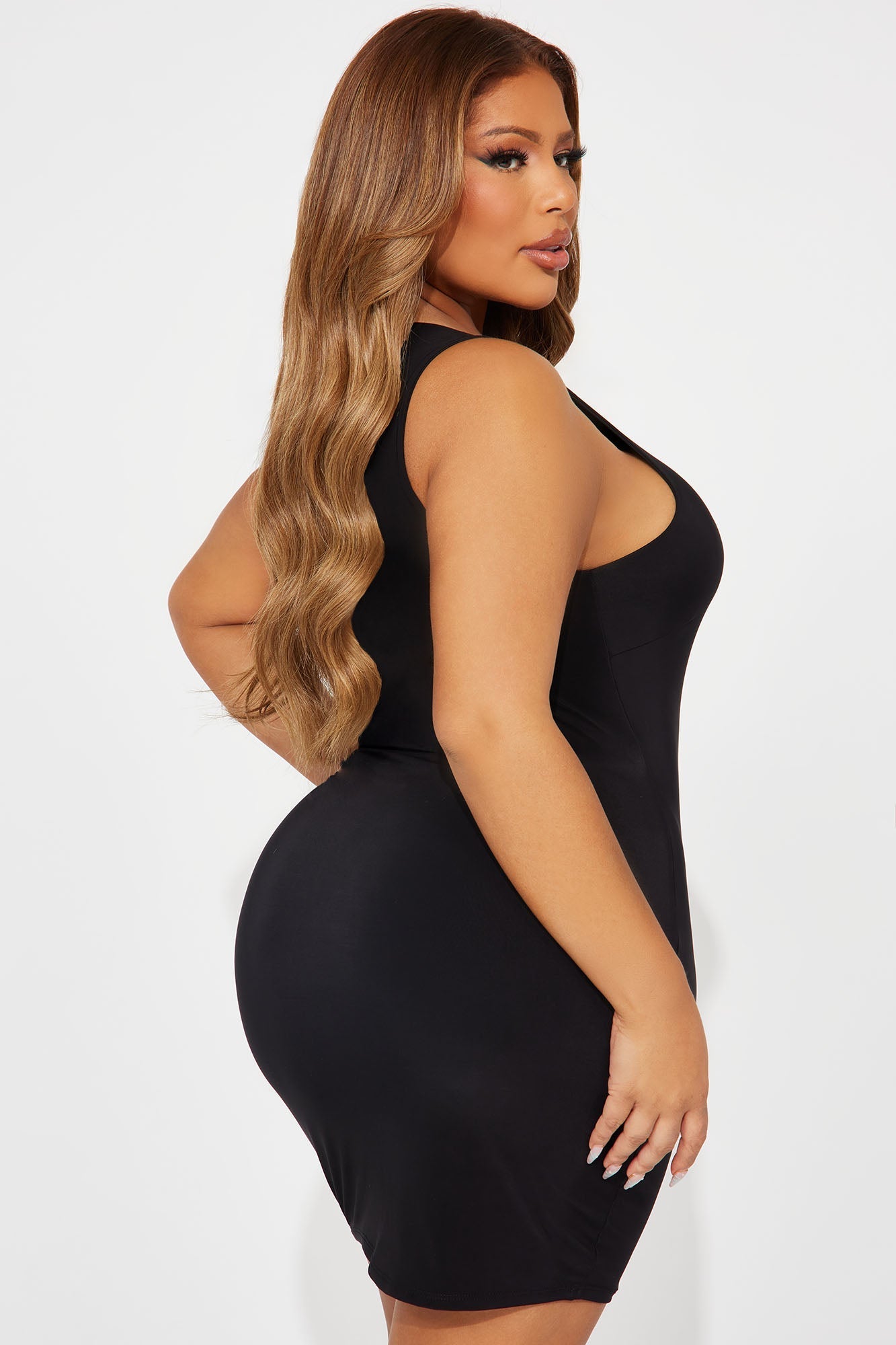 Olympia One Shoulder Mini Dress - Black