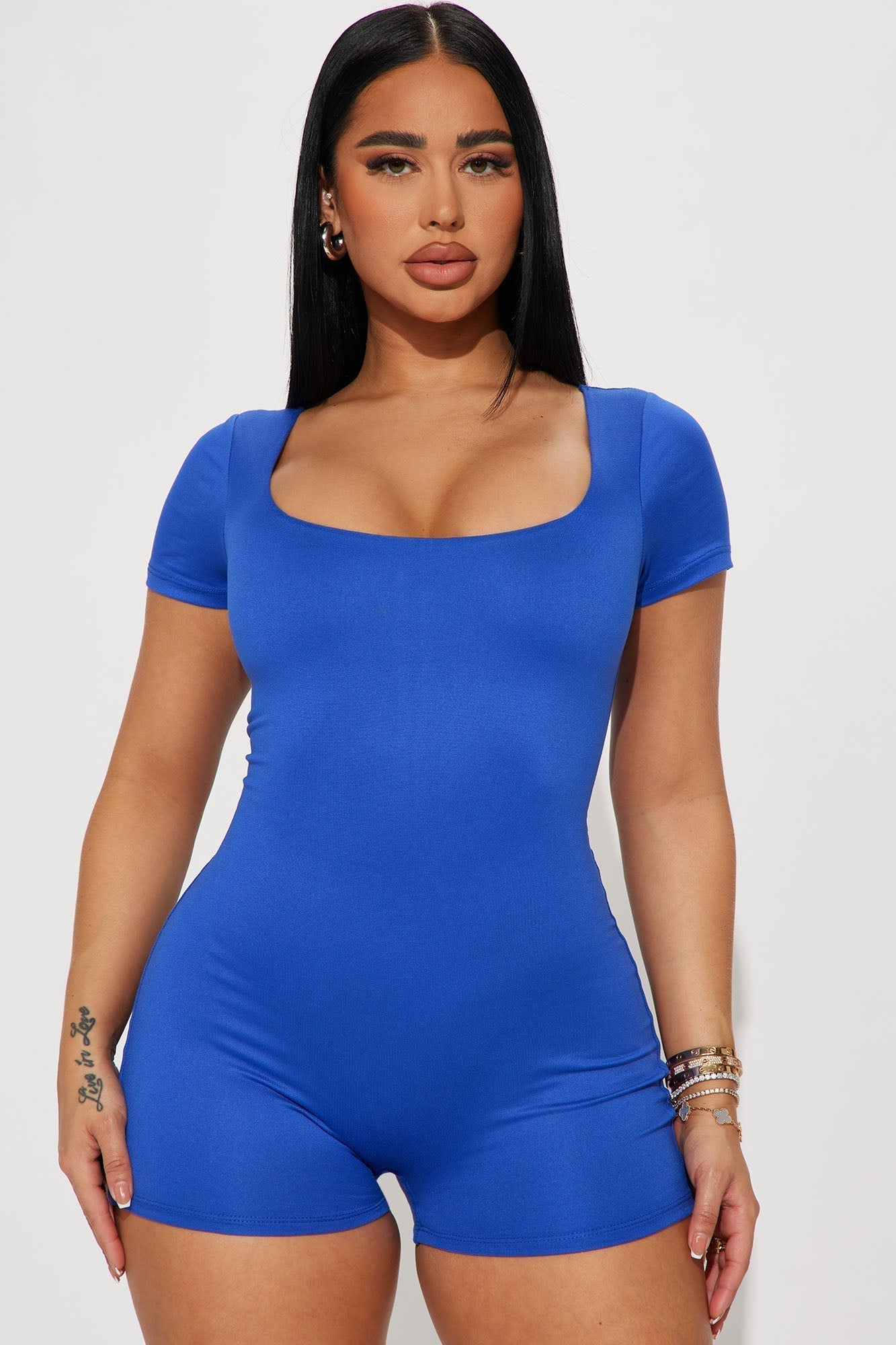 Miranda Double Lined Romper - Cobalt Blue