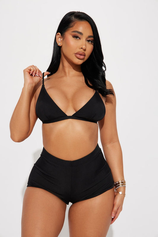 Leilani 2 Piece Short Bikini - Black