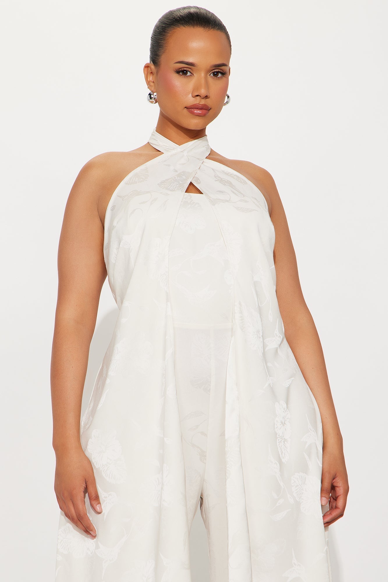 Take Me With You Satin Jumpsuit - Champagne
