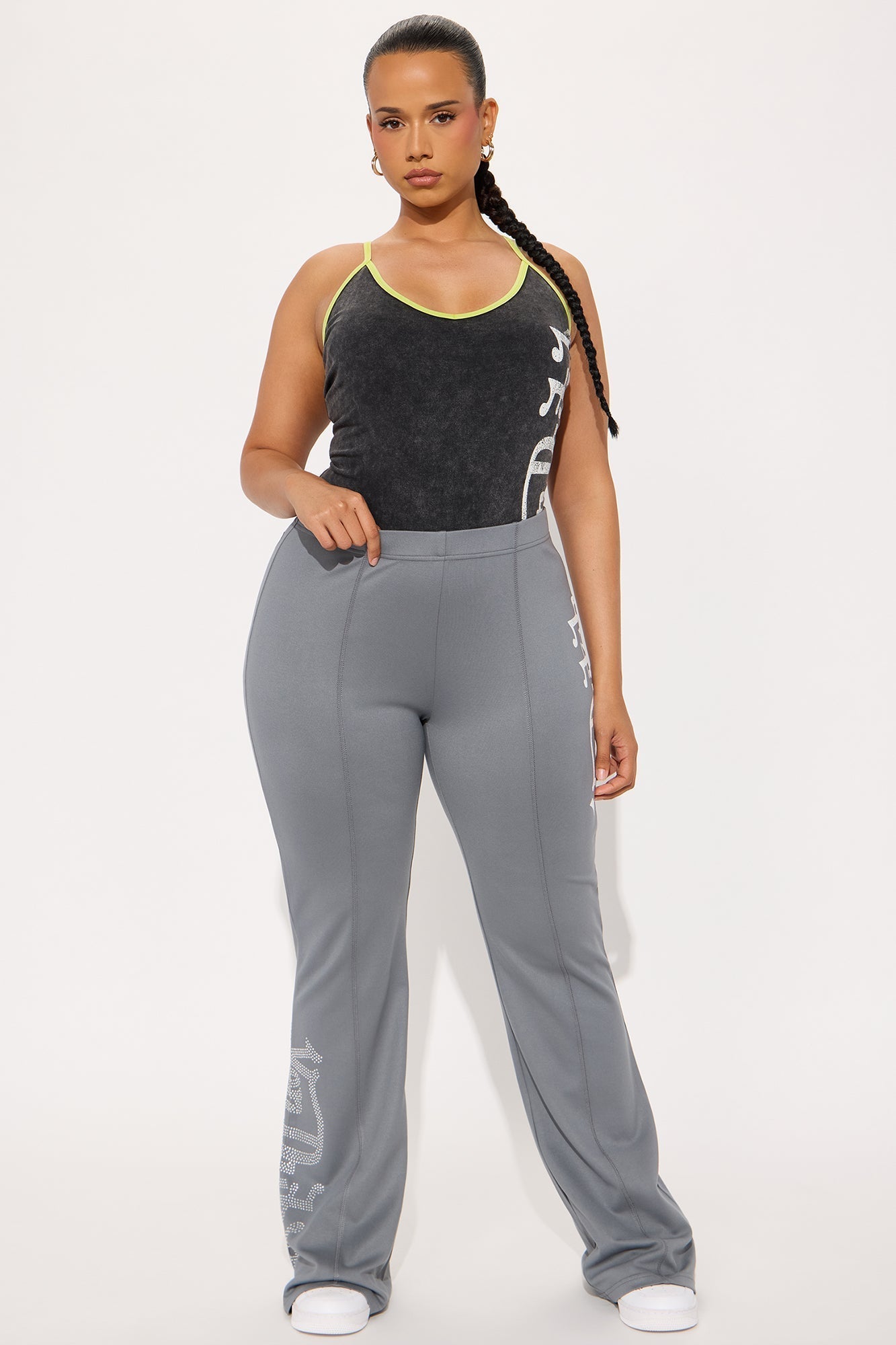 Von Dutch Washed Bodysuit - Charcoal/combo