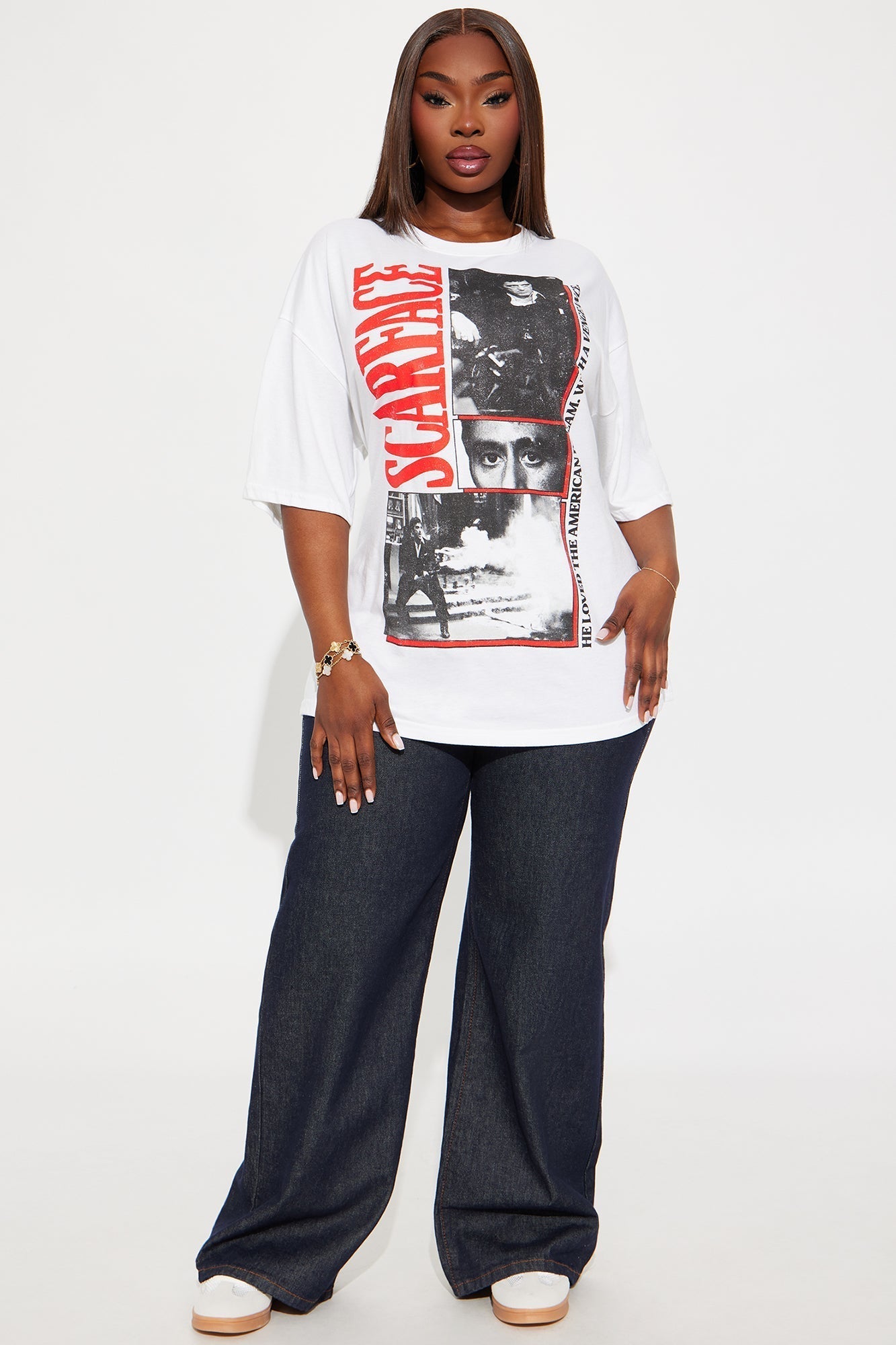 Scarface Film Oversized Tee - Cream