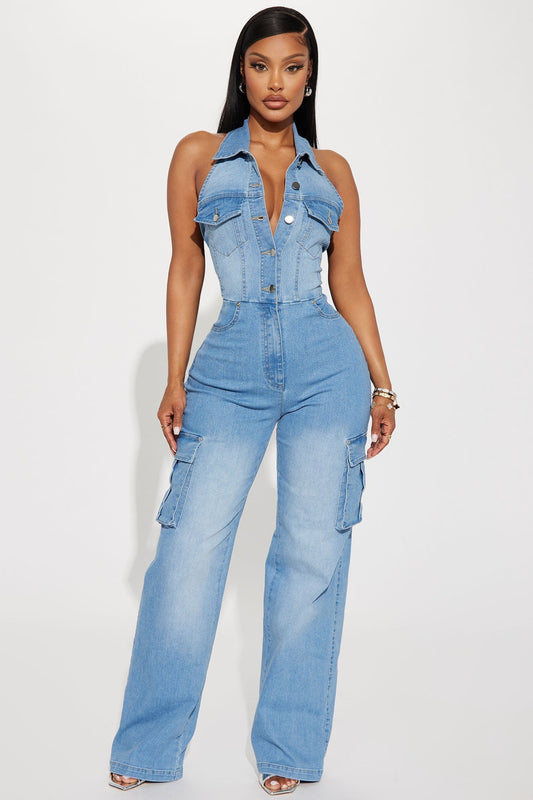 Madelaine Denim Jumpsuit - Denim