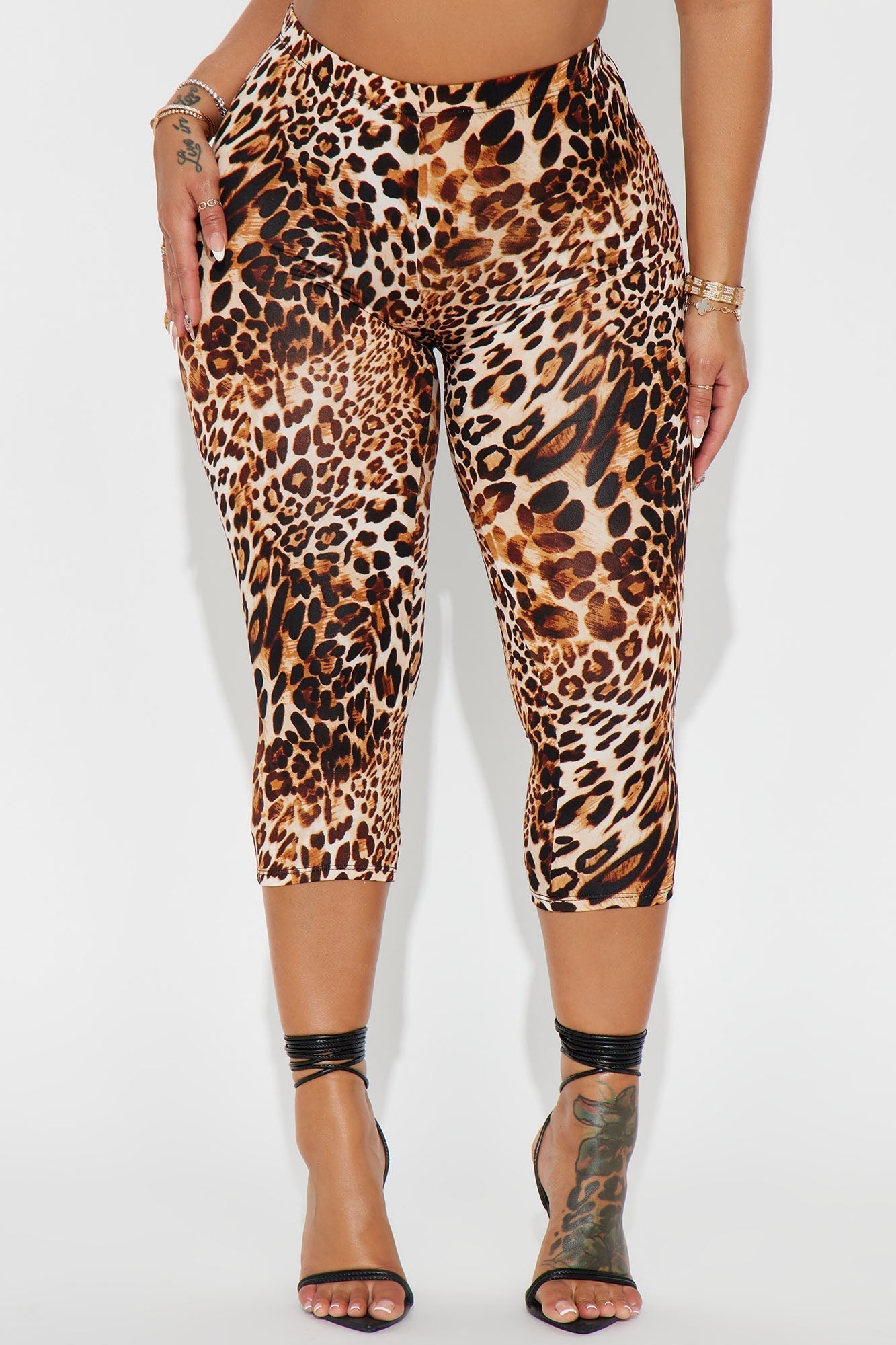 Firenze Capri Legging - Brown/combo