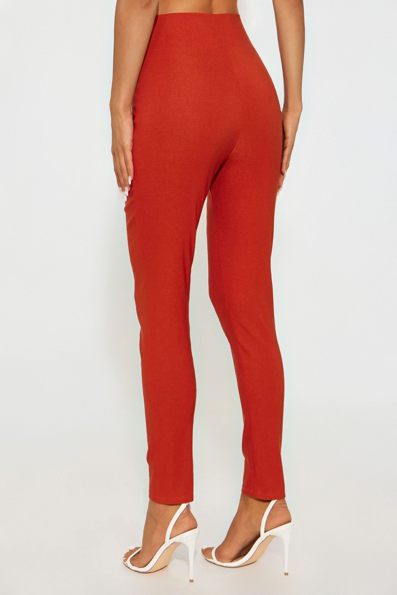 Venetian High Rise Pants - Rust