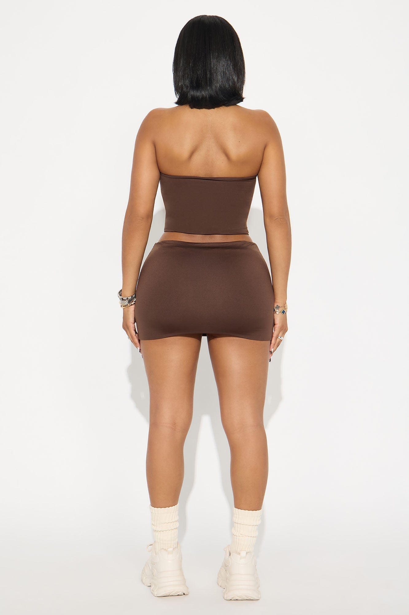 Contour Double Lined Tube Top - Chocolate