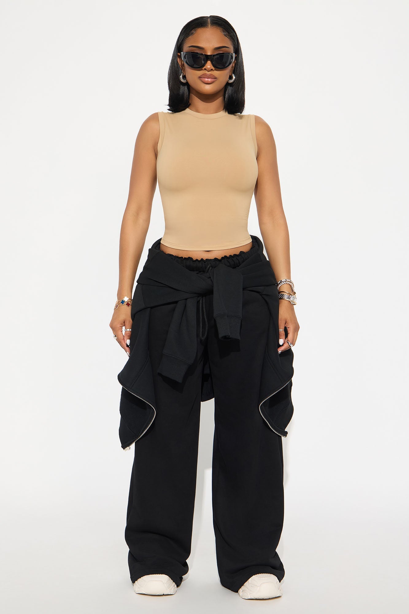 Second Skin Double Lined Muscle Tank - Mocha