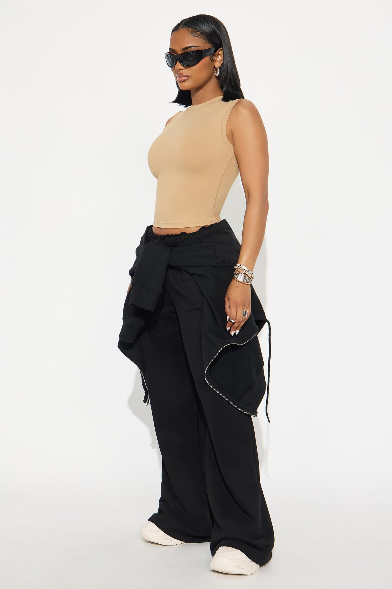Second Skin Double Lined Muscle Tank - Mocha