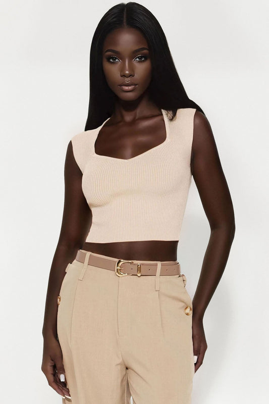 Hug Me Sweater Top - Taupe
