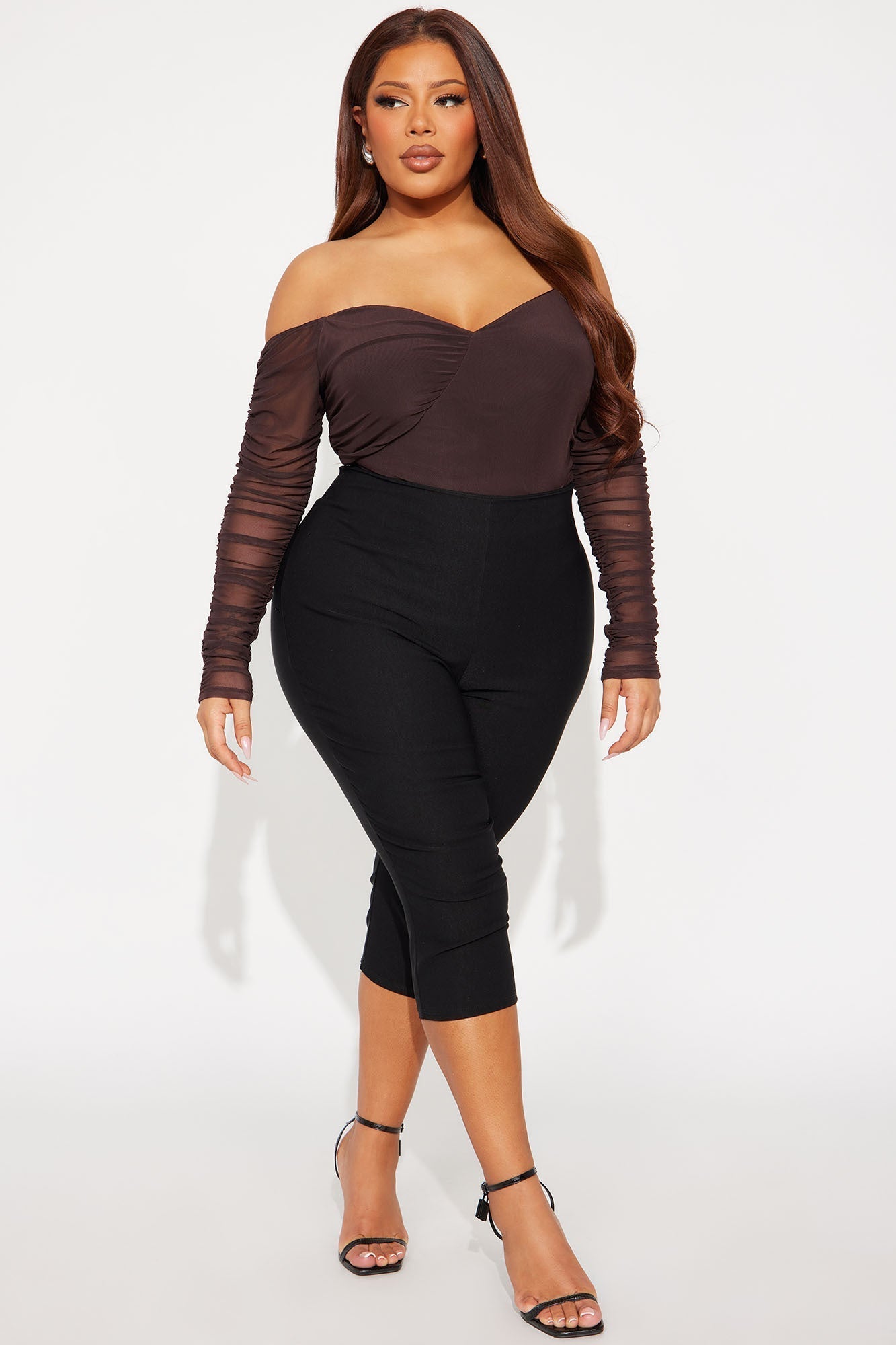 A Hot Mesh Bodysuit - Chocolate